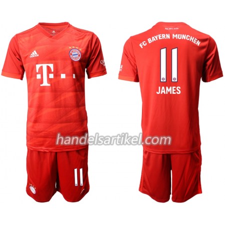 FC Bayern München JAMES 11 Kinder Heim Trikotsatz 2019/20 Kurzarm (+ Kurze Hosen)